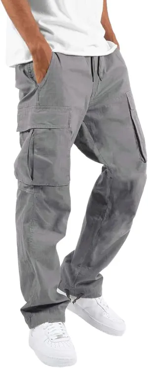 Big and Tall Cargo Pants for Men Sweatpants for Men Fashion Sports Pants Men's Casual Joggers Work Pants Drawstring