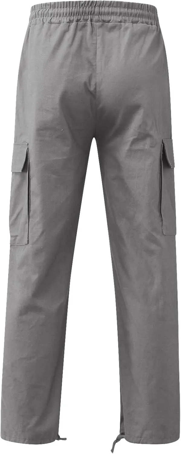 Big and Tall Cargo Pants for Men Sweatpants for Men Fashion Sports Pants Men's Casual Joggers Work Pants Drawstring