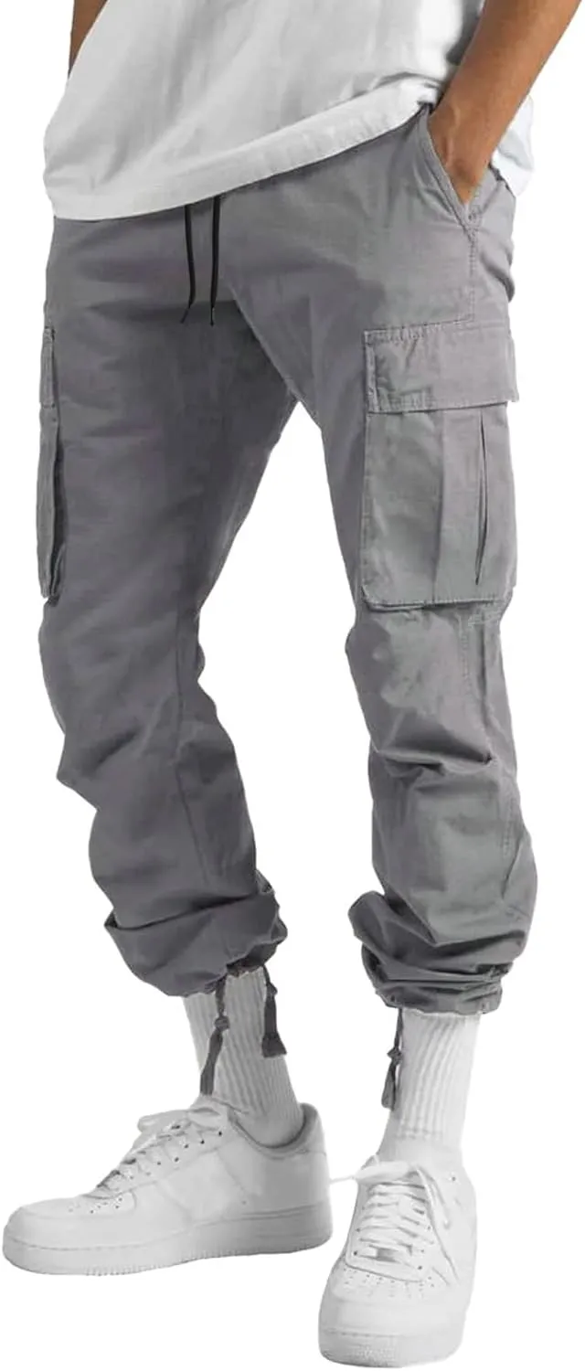 Big and Tall Cargo Pants for Men Sweatpants for Men Fashion Sports Pants Men's Casual Joggers Work Pants Drawstring