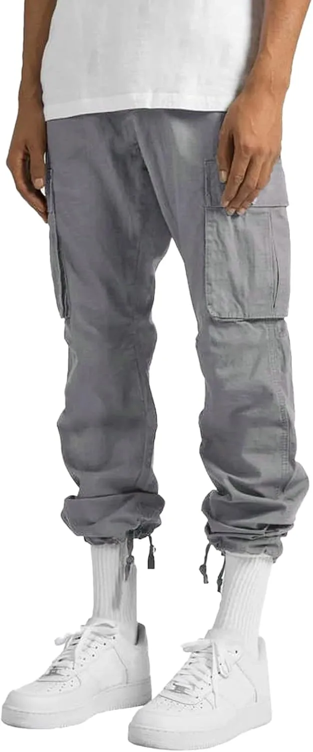 Big and Tall Cargo Pants for Men Sweatpants for Men Fashion Sports Pants Men's Casual Joggers Work Pants Drawstring