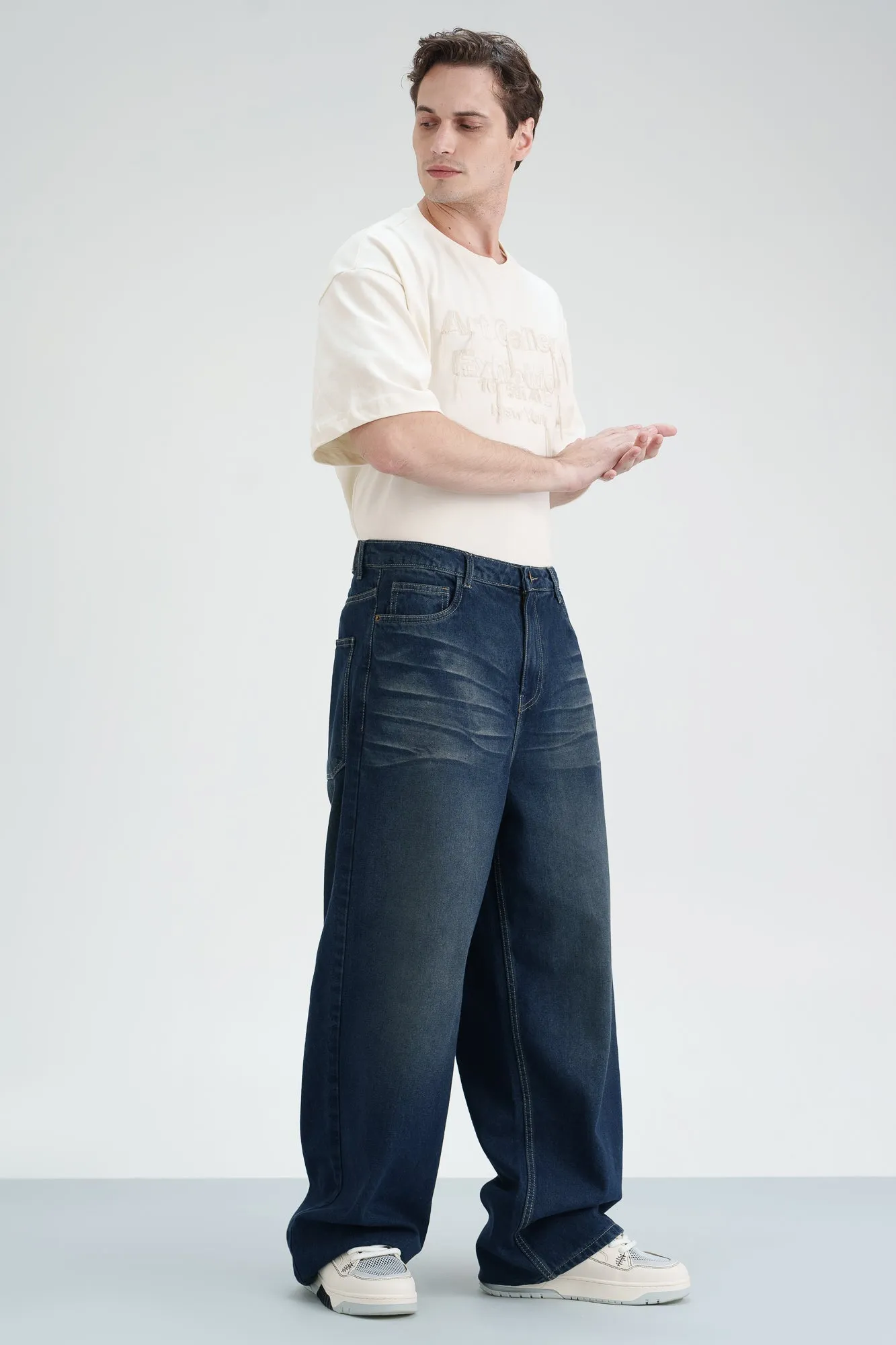 Drifter Blue Men's Wide Leg Jeans