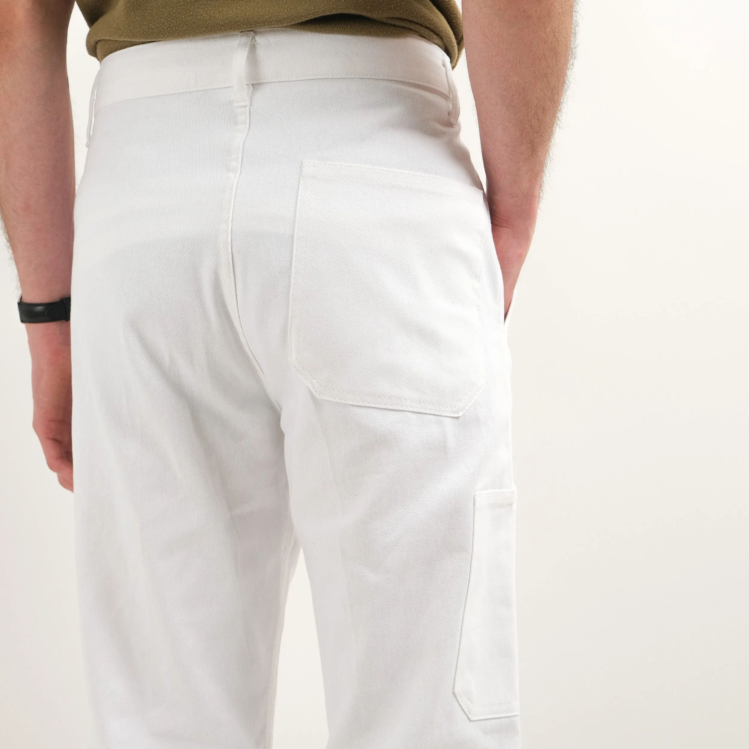 FRENCH WHITE ARMY WORK PANTS