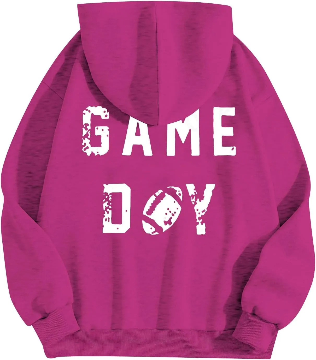Game Day Zip Up Hoodies for Women Oversized Y2K Hooded Zipper Football Sweatshirts Casual Comfort Graphic Jackets