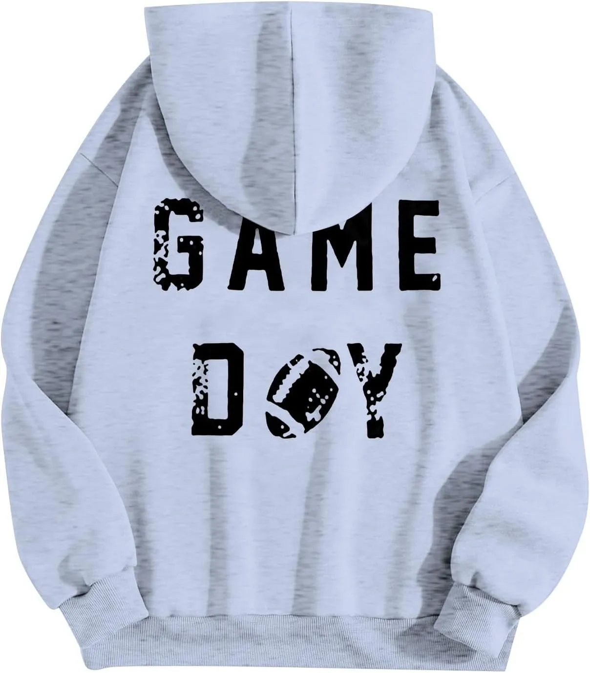 Game Day Zip Up Hoodies for Women Oversized Y2K Hooded Zipper Football Sweatshirts Casual Comfort Graphic Jackets