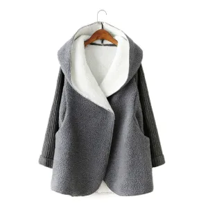 Lambs wool Coat cardigans women   autumn/winter warm thicken women wool coat