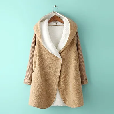 Lambs wool Coat cardigans women   autumn/winter warm thicken women wool coat
