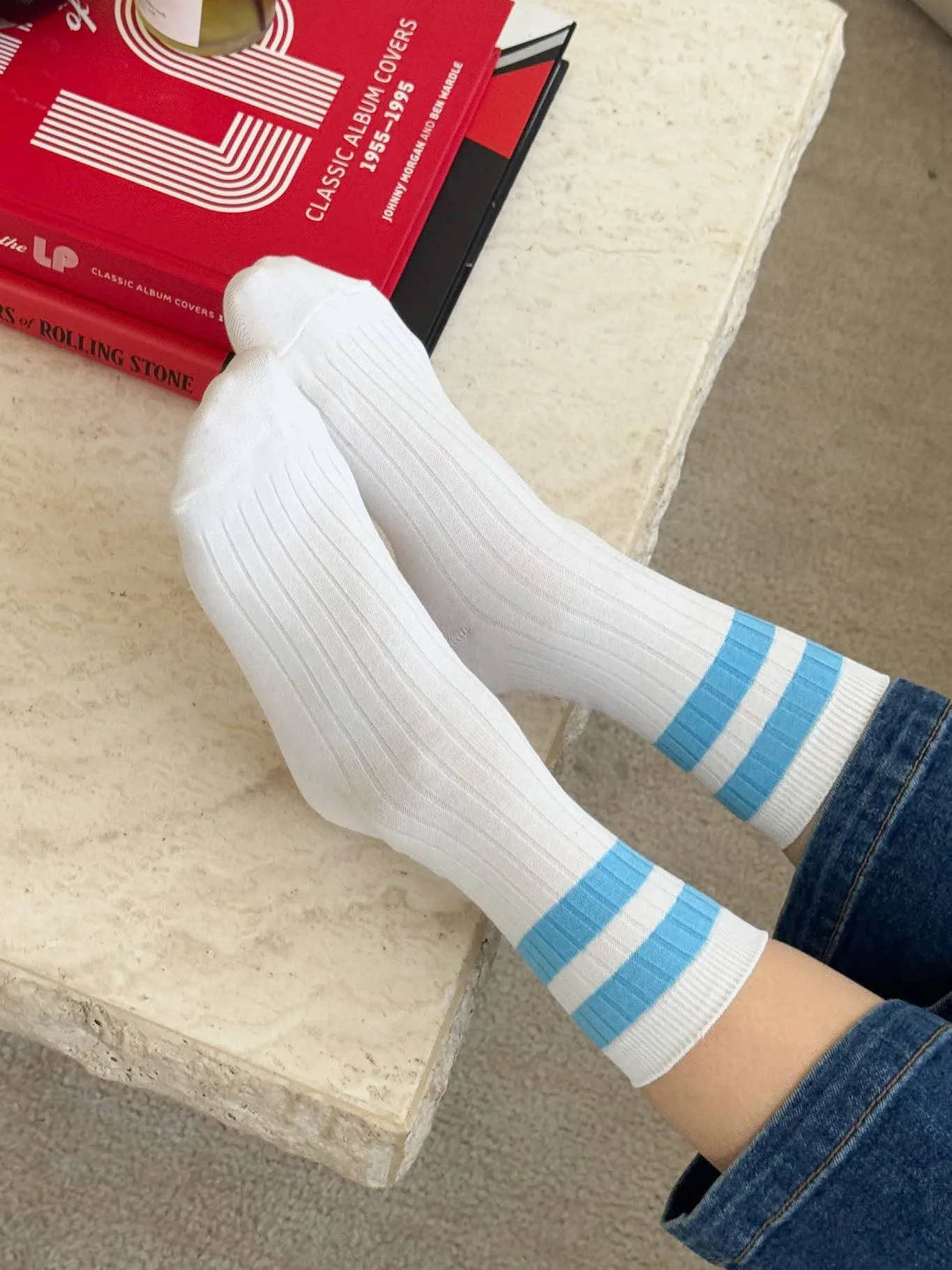 Le Bon Shoppe - Her Socks - Varsity: Blue Stripe
