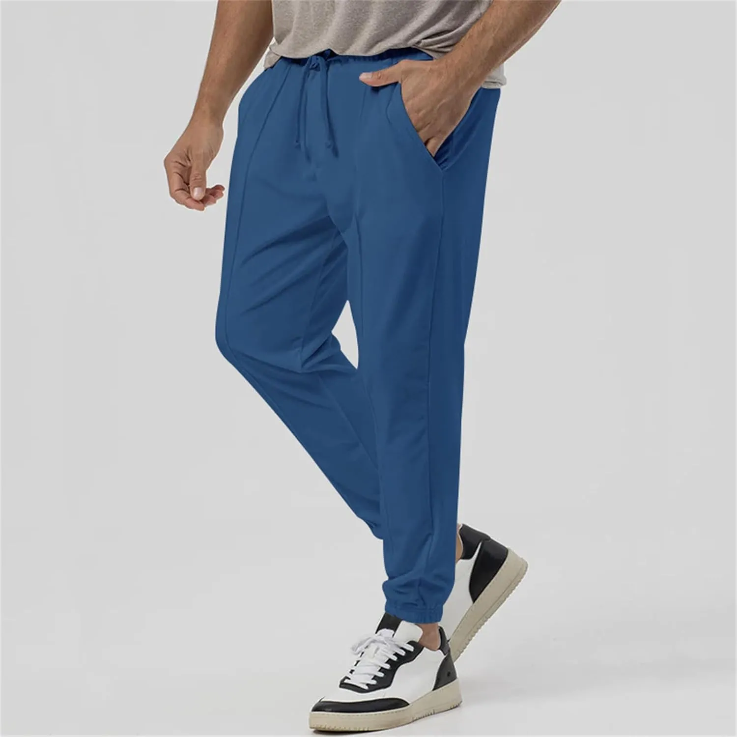 Men's Outdoor Pants Elastic Waist Water-Resistant Quick-Dry for Hiking Golf High Waisted Modal Joggers for Running