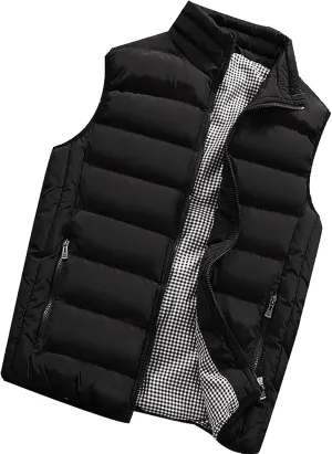 Men's Outerwear Vests Winter Padded Cotton Vest Coats Sleeveless Thick Warm Jacket Outdoor Casual Vest Tops
