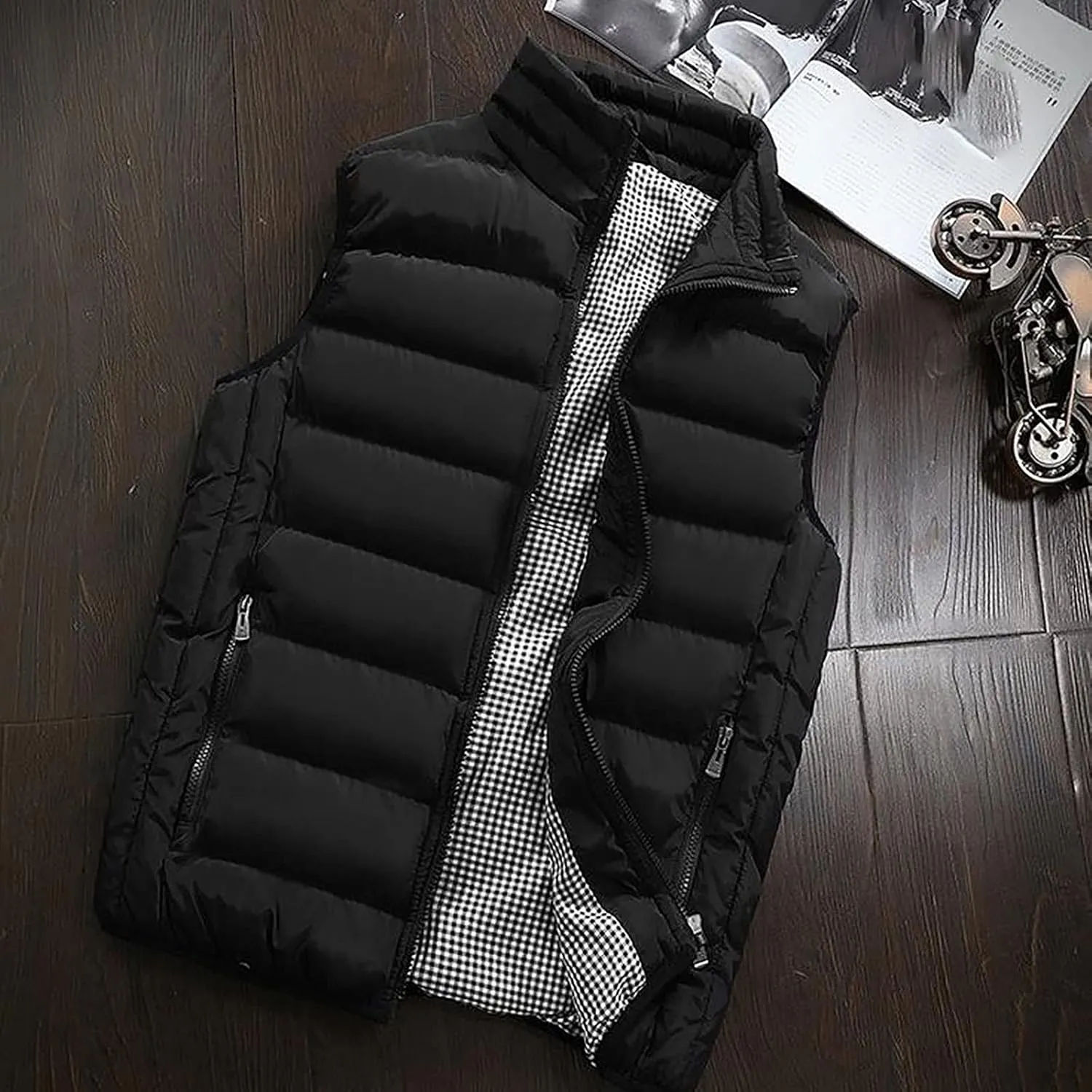 Men's Outerwear Vests Winter Padded Cotton Vest Coats Sleeveless Thick Warm Jacket Outdoor Casual Vest Tops