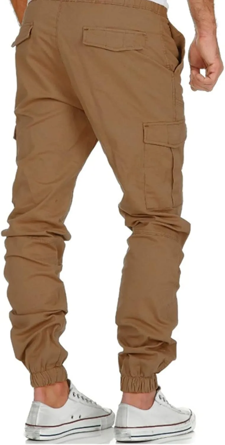 Mens Sweatpants with Pockets Big and Tall Cargo Pants Black Camo Cargo Pants Men All Season Fit Pant Casual All Solid