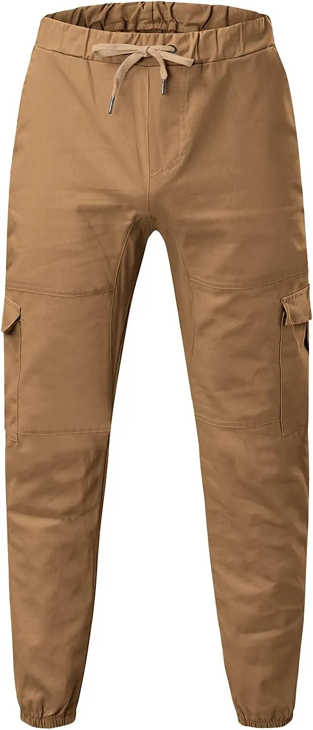 Mens Sweatpants with Pockets Big and Tall Cargo Pants Black Camo Cargo Pants Men All Season Fit Pant Casual All Solid