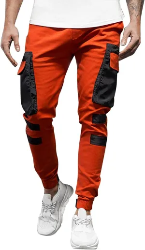 Mens Workout Cargo Sweatpants Pant Men Pants Hiking Athletic Mens Cargo Pants Outdoor Hiking Trouser Multi Pockets