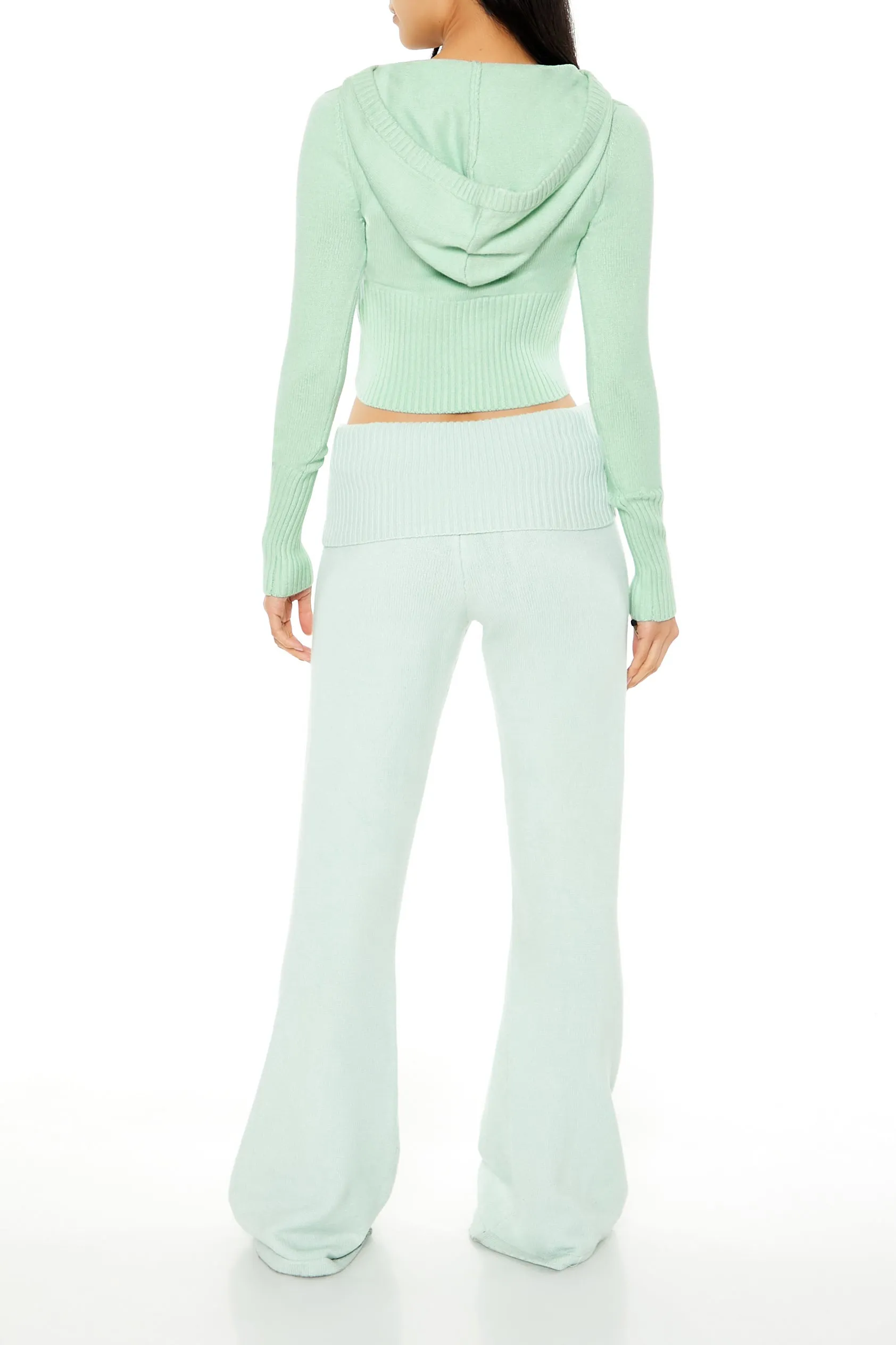 Ribbed Knit Zip-Up Sweater