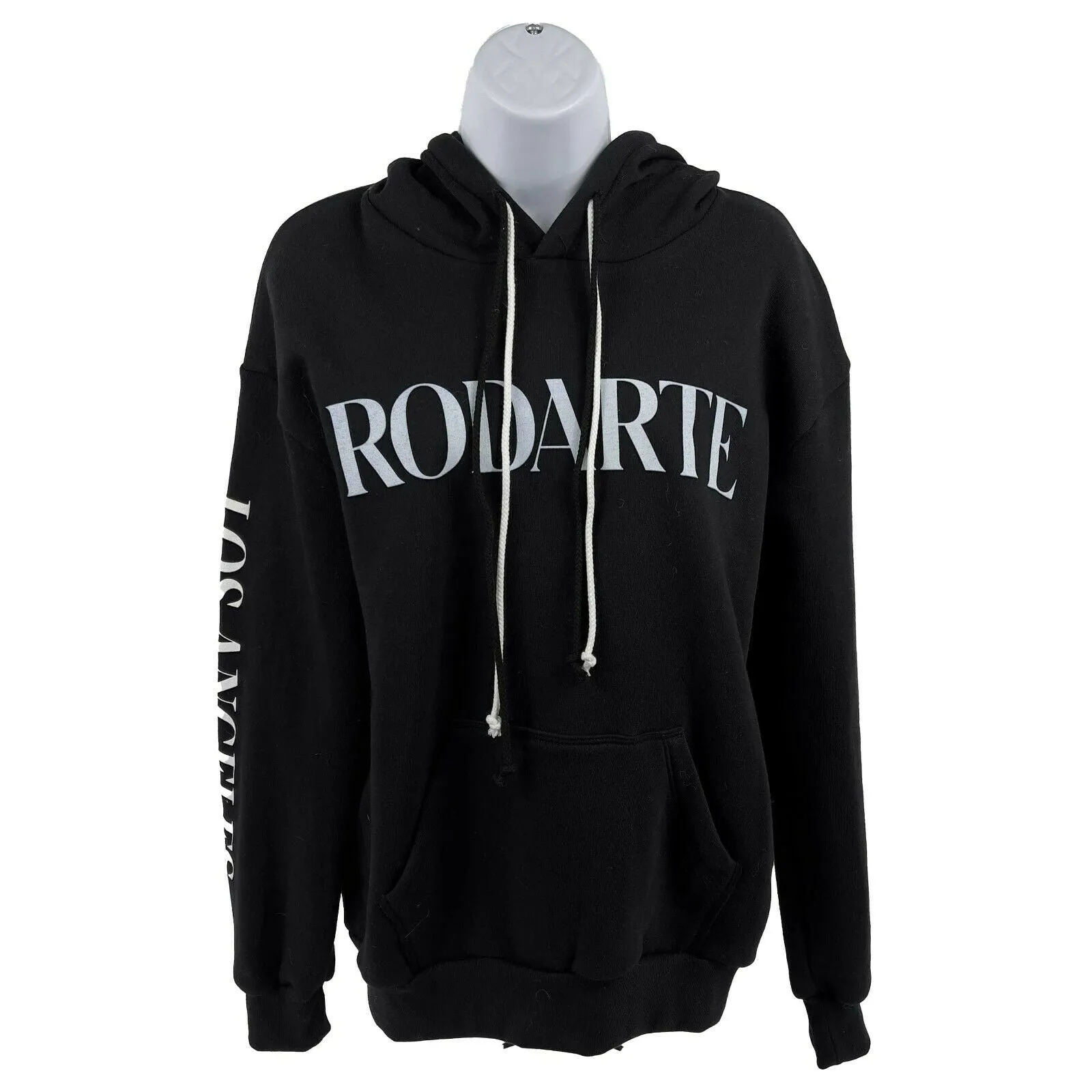 Rodarte Logo Hoodie Sweatshirt - Black, White - XS - Jacket Coat