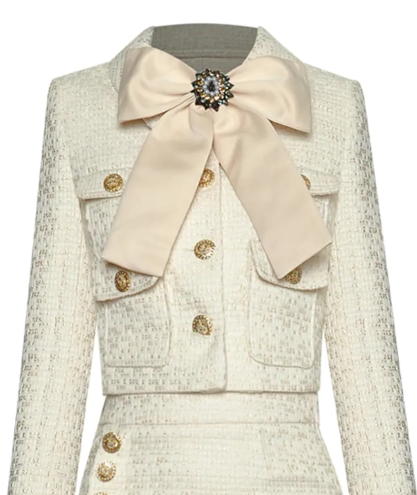 Tweed Rok en Jas - Dames - Elegante Melania Set met Tijdloze Stijl en Perfecte Pasvorm